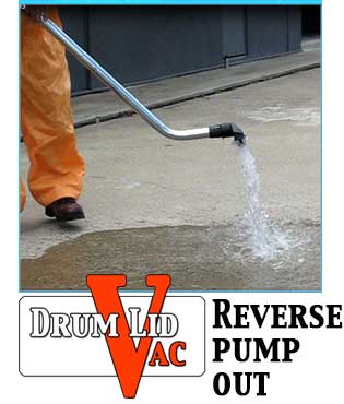 200 Litre Drum Lid Vacuum-Wet & Reverse - 100 cfm - ATEX- Reverse Pump Out