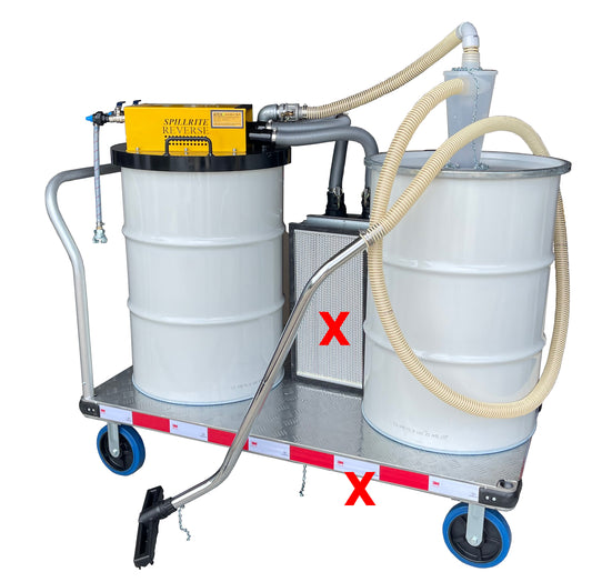 Combustible dust vacuum 100 cfm with cyclone - ATEX certified