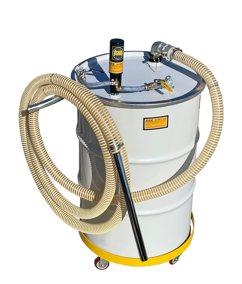 Air operated Drum Pump 60 Cfm Reverse Pump Out - Explosion proof ATEX certified. Flammable fluids