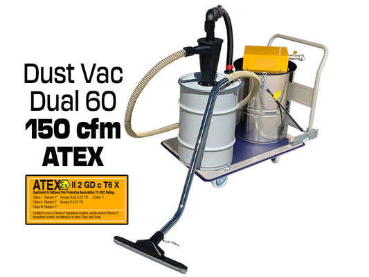 Dust vac 150 cfm ATEX explosion proof -combustible dusts