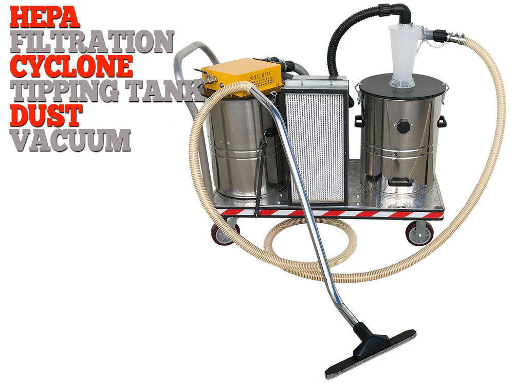 150 cfm HEPA/Cyclone 60 litre - ATEX certified - Combustible dust vacuum