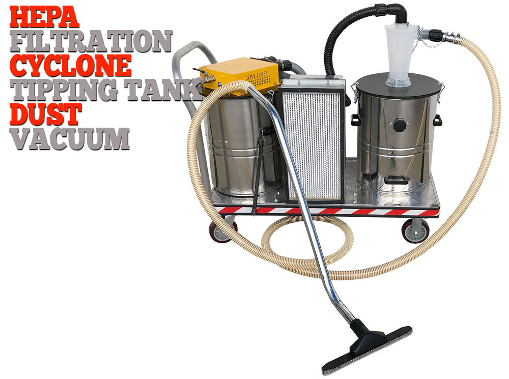 100 cfm HEPA/Cyclone 60 litre - ATEX certified - Combustible dust vacuum 2025