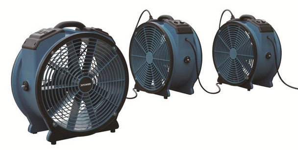 XPOWER 225 Watt Turbo-Pro Axial Air Mover with Sealed Motor