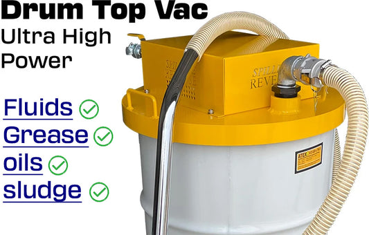 Drum Top Vac - 120 cfm alloy - Fluid high power