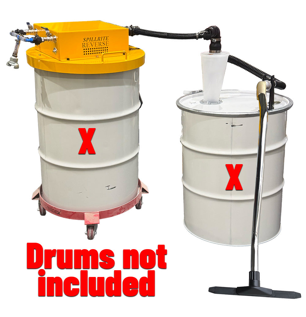 Drum Top Vac - 260cfm alloy - Steel Shot High Power + Cyclone (no drums)
