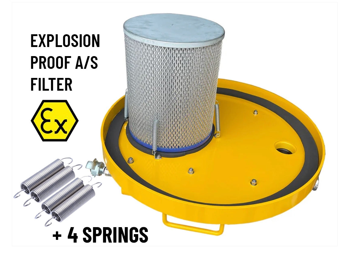 Drum Vacuum filter - anti-static Explosion proof + springs