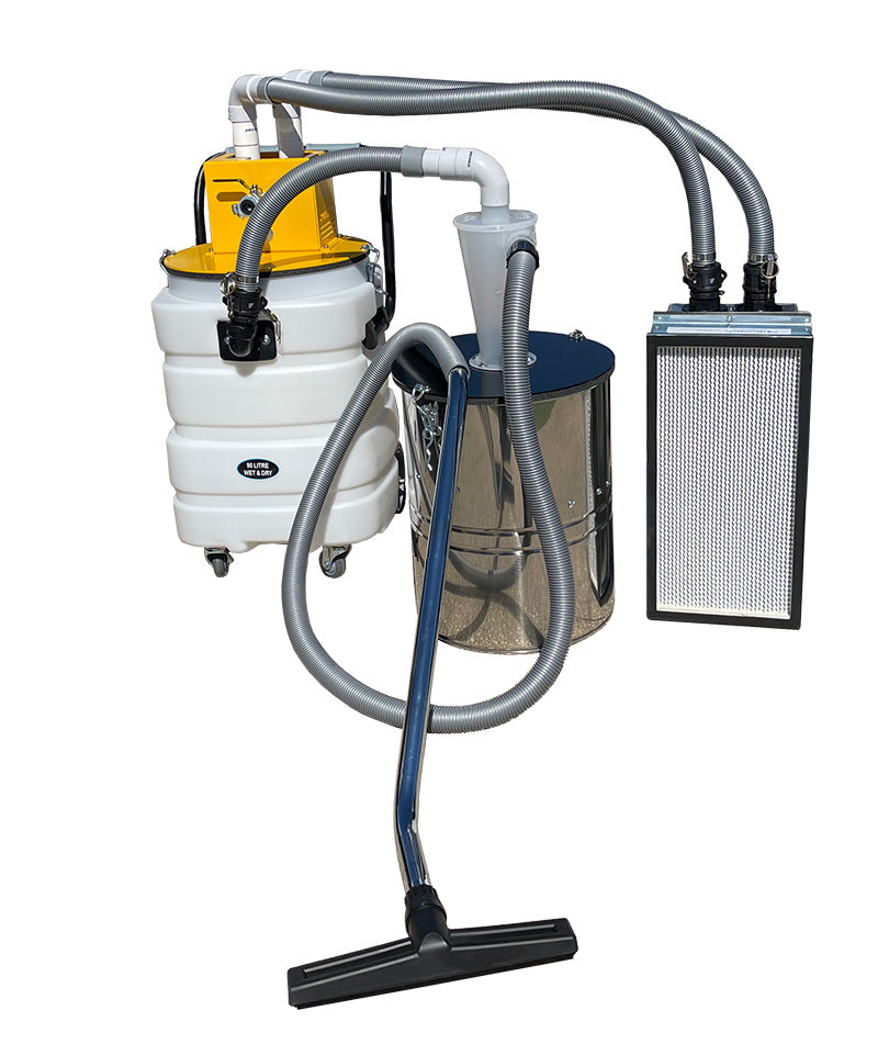 HEPA Silica dust vacuum 90 litre with cyclone