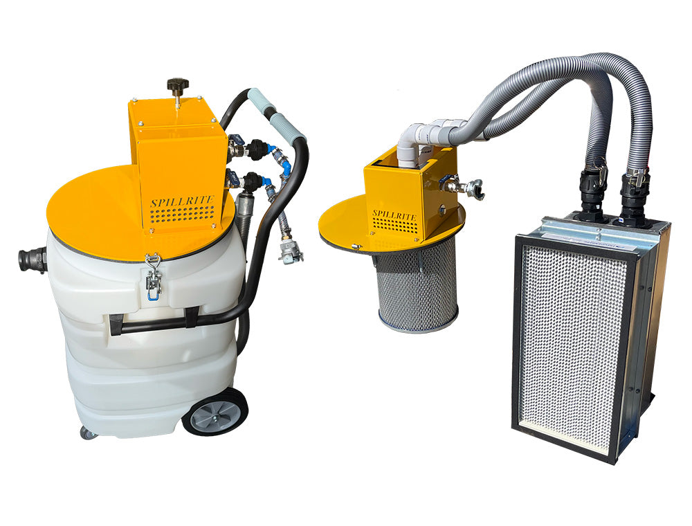 Reverse Pump Out HEPA Air vacuum - 90 litre 100 cfm HEPA filter