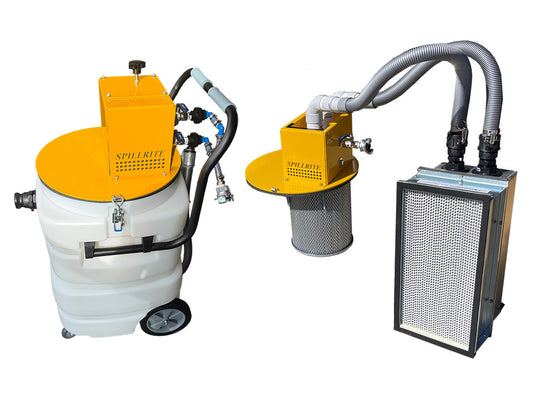 Reverse Pump Out HEPA Air vacuum - 90 litre 100 cfm HEPA filter