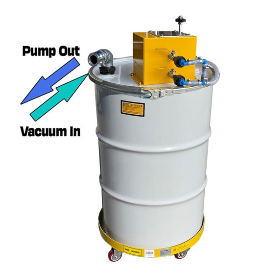 Spill control air vacuum - 60 cfm reverse pump out - wet dry ATEX certified