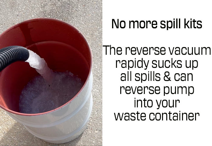 Reverse fluid pump out 60 Litre tank Spillmaster 60 cfm