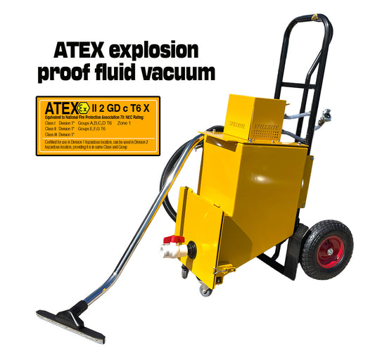 Reverse fluid pump out 60 Litre tank Spillmaster 100 cfm-ATEX certified